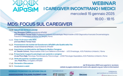 WEBINAR 15 gennaio 2025 MDS: FOCUS SUL CAREGIVER