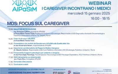 WEBINAR 15 gennaio 2025 MDS: FOCUS SUL CAREGIVER